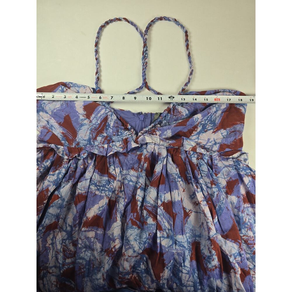 Anthropologie V-Neck A-Line Midi Dress. Size M. Ret $228. Silk & Cotton Blend - Picture 6 of 12